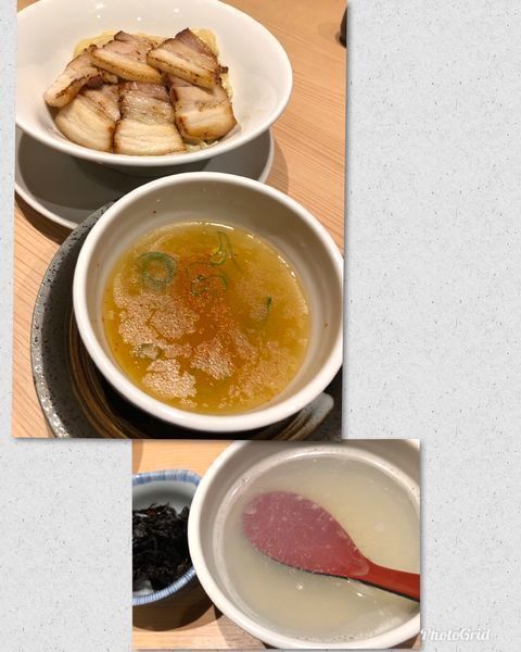 「[オフ会メニュー] 淡麗塩つけ麺 (肉増し)」@鯛塩そば灯花 本店の写真