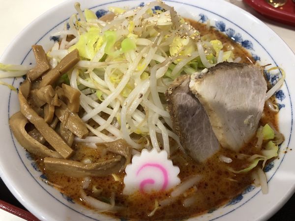 「野菜中華そば小  780円 （麺カタメ） 坦々に変更 50円」@所沢大勝軒の写真