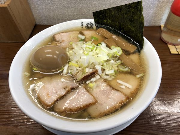 「肉そば+味付玉子（ランチサービス）」@中華そば 馥の写真