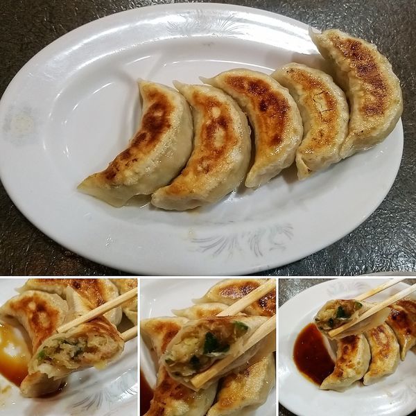 「餃子(5個)　400円」@喜夜楽番の写真