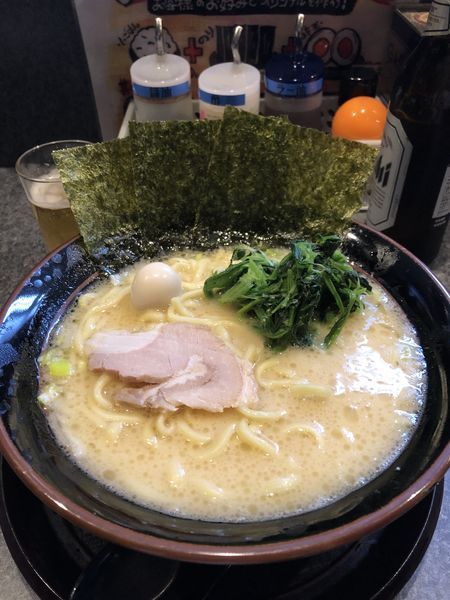 「ネギラーメン（大盛り麺硬め）」@逗子家 横須賀中央店の写真