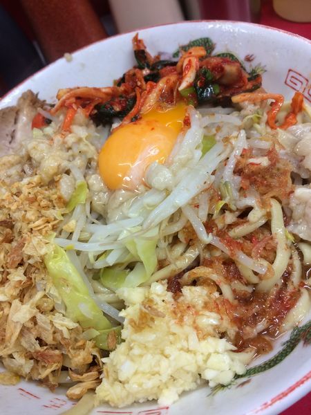 「小ラーメン汁なし」@ラーメン二郎 湘南藤沢店の写真