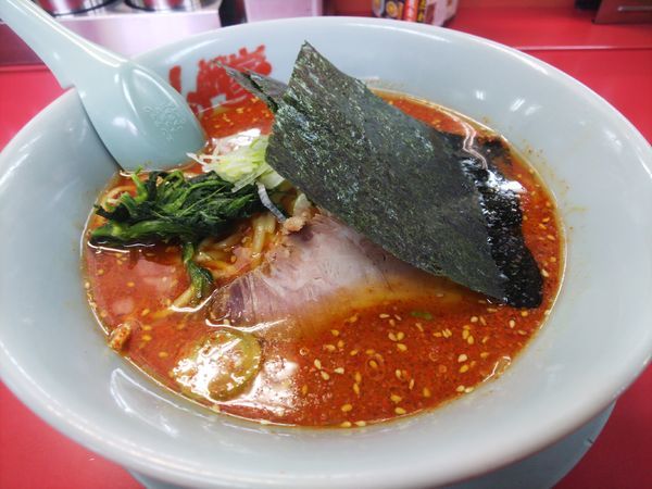 「辛味噌ラーメン(辛さMAX）」@山岡家 山梨甲斐店の写真