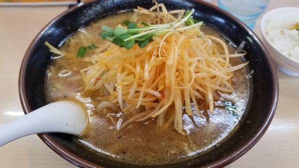 「しょうゆラーメン 辛ねぎトッピング」@くるまやラーメン 松本筑摩店の写真