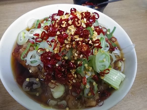 「ジャンボゲソそば」@一由そば 日暮里店の写真