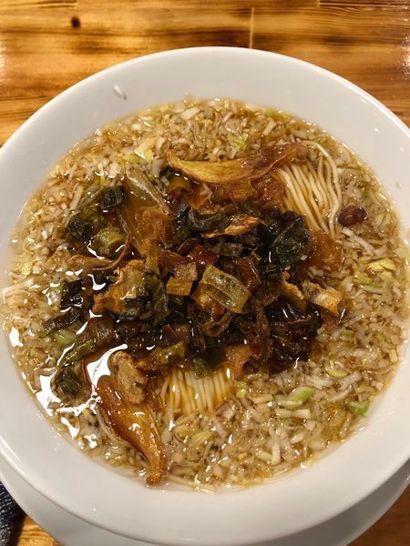 「限定 ネギだく葱そば 和風焼豚丼350円」@柴崎亭 梅丘店の写真