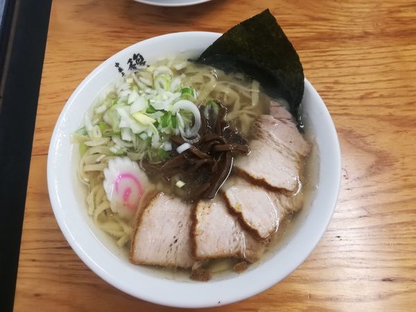 「中華そば　平打ち麺　大盛」@中華そば 馥の写真