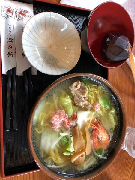 「知床海鮮湯麺」@荒磯料理 くまのやの写真