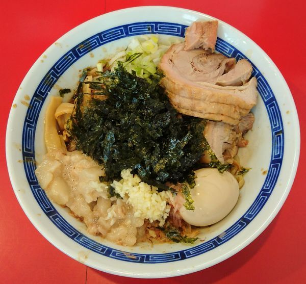 「たれそば＋味玉(ニンニクチョイ増し・アブラ・豚)」@ジャンプの写真