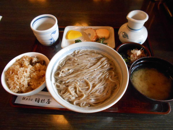 「釜揚げそば定食」@献上そば 羽根屋 伝承館店の写真