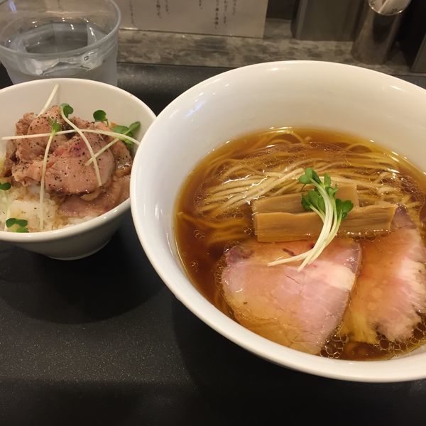 「鶏そば ミニ丼セット」@らぁ麺 やまぐちの写真