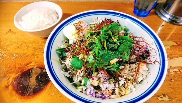 「【期間限定】エスニックスパイスキーマまぜそば(ミニライス付)」@口樂の写真