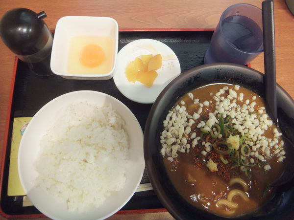 「満腹セット(カレーうどん)500円」@麺2の写真