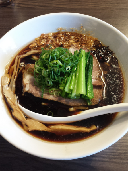 「【数量限定】川越醤油BLACK800円」@花笑み中華そば かれんの写真