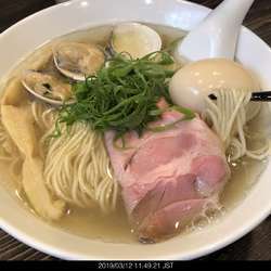 春の限定 海の塩らぁ麺+味玉　(¥900+¥100)