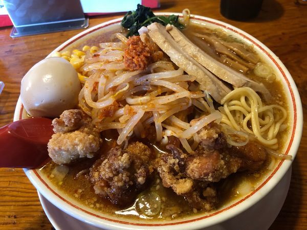 「【期間限定】特製からあげ辛味噌ラーメン1080円」@水戸中華そば むじゃき食堂の写真