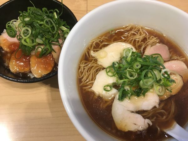 「【限定】鴨そば＋鴨丼」@麺屋Mの写真