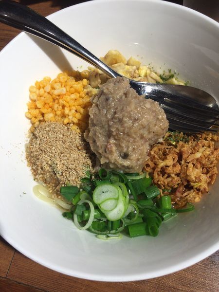 「まぜそば 豚 750円」@まぜそば 三ツ星の写真