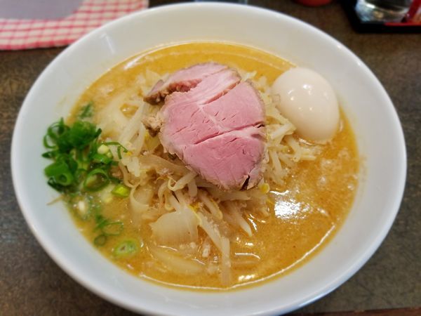 「みそラーメン 煮卵」@味噌ラーメン 雪ぐにの写真