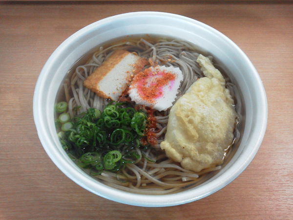 「ふく天そば 600円」@ANAフェスタ 宇部ゲート店の写真