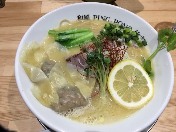 「牛香る鶏塩白湯雲呑麺」@和風ピンポン竹末の写真