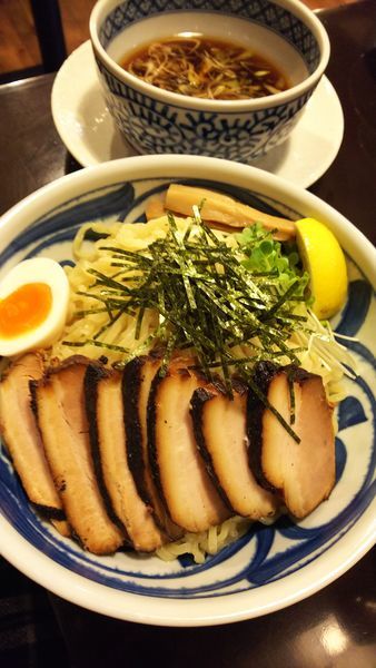 「チャーシュー黒つけ麺(特盛)」@野田醤油らーめん 麺屋あじくま 初石店の写真