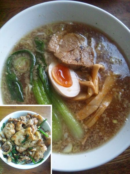 「天狗ラーメン＋焼肉丼セット（ランチ価格820円）」@天狗 北越らーめんの写真