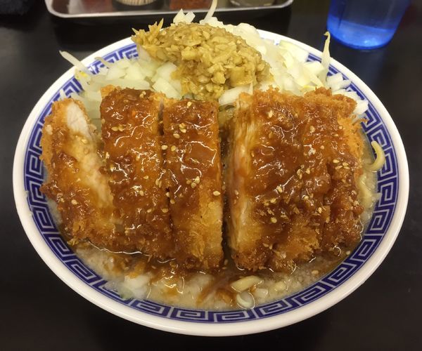「味噌カツラーメン(背脂多め)」@東葛MARUKAKU 南柏店の写真