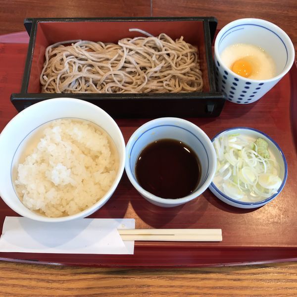 「とろろかけごはんと半そばセット（￥500）」@そばじ アトレ川崎店の写真