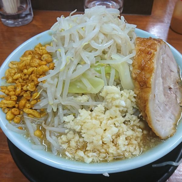 「ラーメン ヤサイ ニンニク インド玉」@ラーメン やまや 本店の写真