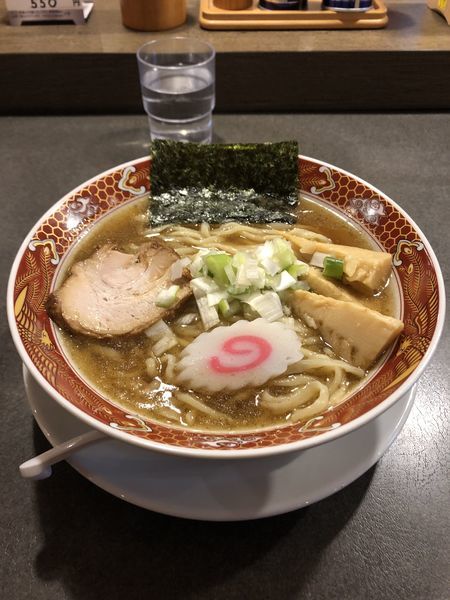 「春筍の煮干し中華そば(太麺大盛)」@えびそば えび助 TOKYOの写真