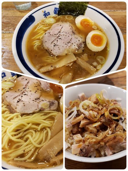 「中華そば　味玉　チャーシュー丼」@和風ラーメン 和鉄の写真