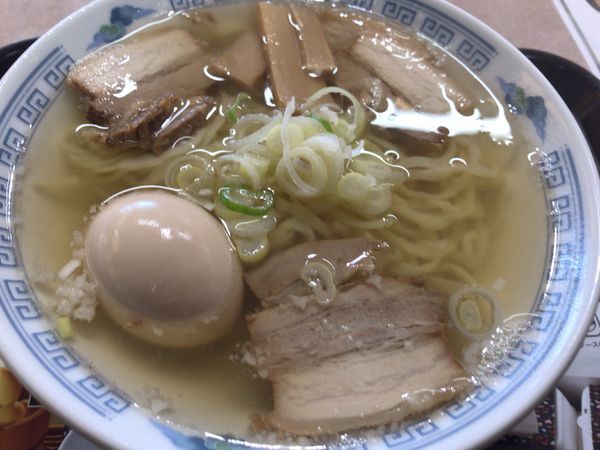 「会津山塩物語580円+味玉ｸｰﾎﾟﾝ無料」@麺処若武者 弐號店 みどり湯食堂の写真