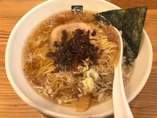 「黒揚げネギらーめん ¥880」@いちろくらーめん 福井駅前店の写真