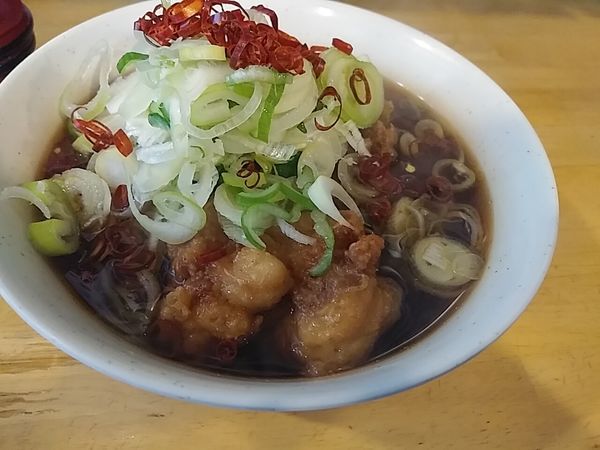 「とり天そば」@一○そばの写真