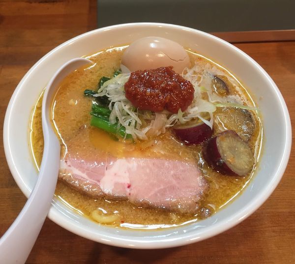 「鶏ベジ味噌らーめん＋ネギ・ピリ辛味噌＋味玉」@麺処ゆきちの写真