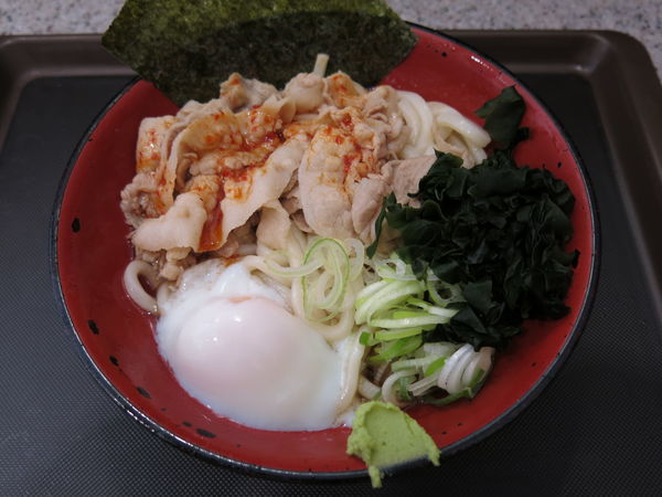 「冷し肉富士(うどん)：500円」@名代 富士そば 神谷町店の写真