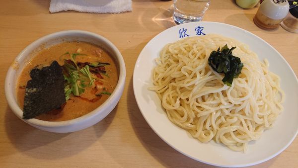 「胡麻味噌坦々つけめん880+大盛150」@手打ちつけ麺 欣家の写真