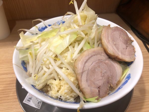 「ラーメン並 野菜ちょい増し展示・ニンニク」@ジャンクガレッジ ふじみ野駅前店の写真