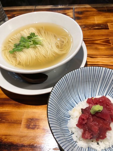 「限定 純煮干そばと本鮪中落丼 900円」@柴崎亭 梅丘店の写真