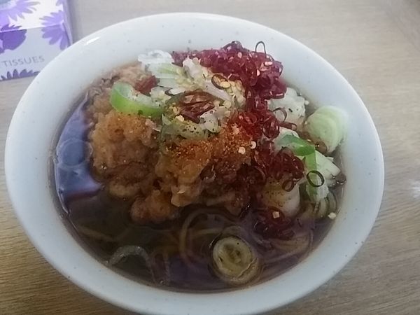 「ジャンボゲソそば」@一由そば 日暮里店の写真