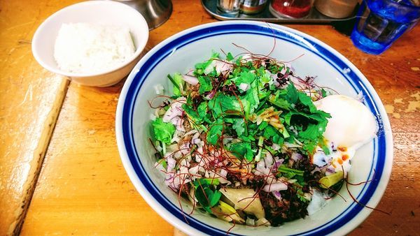 「【期間限定】エスニックスパイスキーマまぜそば(ミニライス付)」@口樂の写真