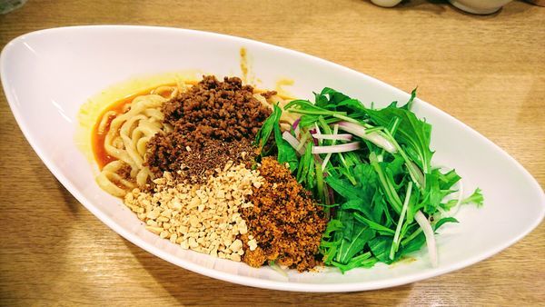 「汁なし担担麺(辛さ4)」@手打中華そば 大賀110の写真