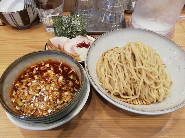 「限定　からいつけそば900円」@中華そば 笑歩の写真