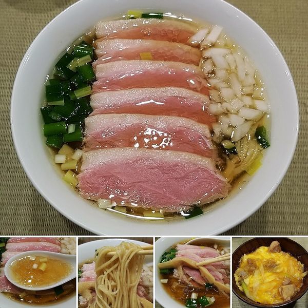 「鴨コンフィ麺＆小親子丼セット  1230円」@らーめん 鴨to葱の写真