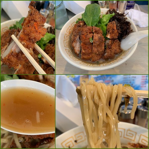 「こってり太麺しょうゆヌードル¥890+岩海苔¥0（クーポン）」@MENYA free styleの写真