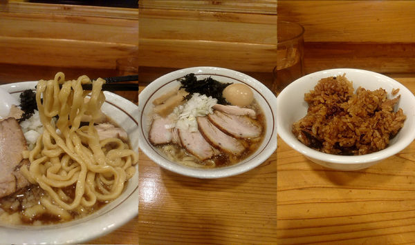 「『特製背脂煮干蕎麦+チャーシュー炊き込みご飯』」@中華そば 一陽来復の写真