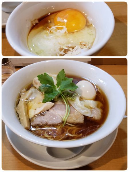 「特製鶏100醤油　ランチ丼10円」@中華そば 大井町 和渦の写真