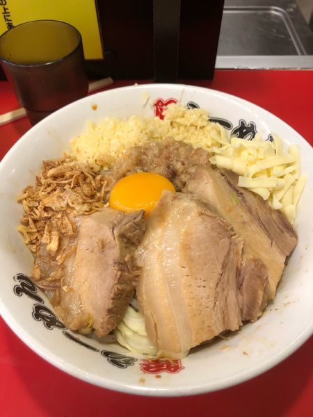 「まぜそば」@豚ラーメン 板橋駅前店の写真