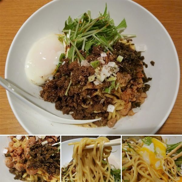 「汁なし白胡麻担々麺＋温泉卵＝980円」@汁なし担担麺 ピリリ 神田店の写真